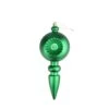 DAK 7.5-in Green Retro Reflector Shatterproof Matte Christmas Finial Ornaments - Set Of 4 -Northlight Sales Store 330928386 MainImage 001
