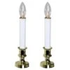 Northlight White And Gold Christmas Candle Lamp - Set Of 2