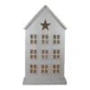 Northlight 30-in Snow-Covered Rustic White Wooden House Christmas Tabletop