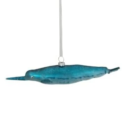 Northlight 7.5-in Blue Glass Pipefish Christmas Ornament