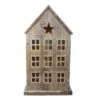 Northlight 30-in Snow-Covered Rustic Wooden House Christmas Tabletop