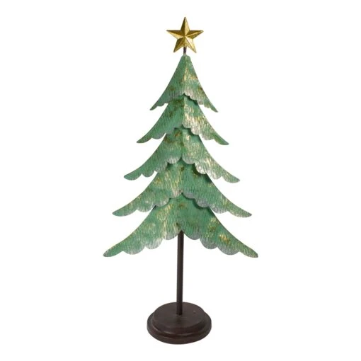 Northlight 16-in Rustic Green And Gold Layered Christmas Tree Tabletop Decor 3 Northlight 16-in Rustic Green And Gold Layered Christmas Tree Tabletop Decor -Northlight Sales Store 330928498 MainImage 001