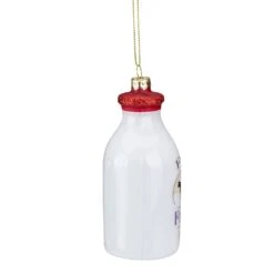 Northlight 4.5-in White Milk Bottle Glass Christmas Ornament -Northlight Sales Store 330928517 AlternateImage2