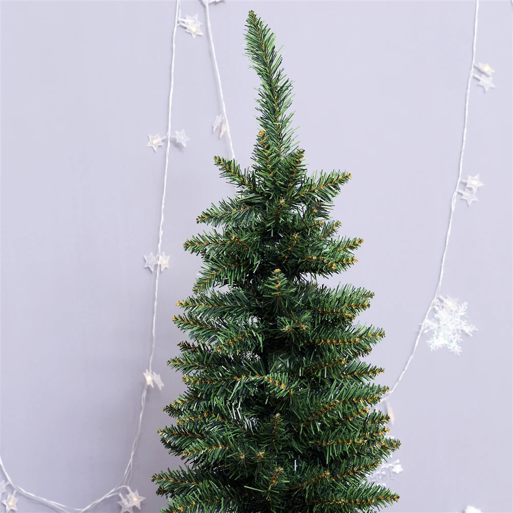 HomCom 6-ft Leg Base Slim Green Artificial Christmas Tree 6 HomCom 6-ft Leg Base Slim Green Artificial Christmas Tree - Image 4