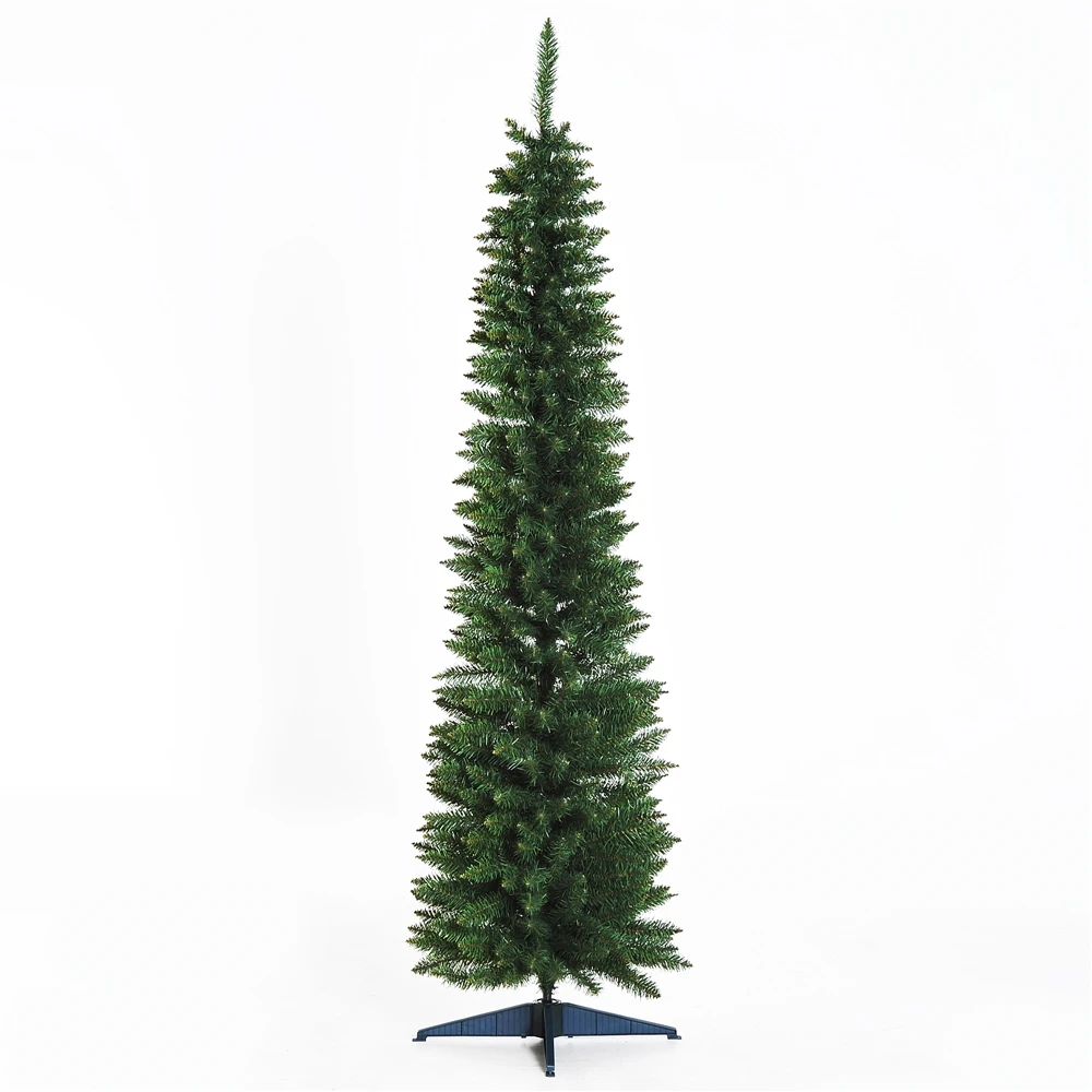 HomCom 6-ft Leg Base Slim Green Artificial Christmas Tree 3 HomCom 6-ft Leg Base Slim Green Artificial Christmas Tree