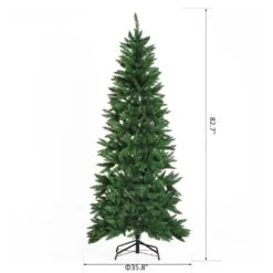 HomCom 6.9-ft Leg Base Spruce Full Green Artificial Christmas Tree -Northlight Sales Store 330928560 AlternateImage2