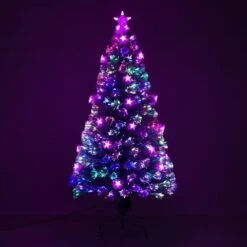 HomCom 5-ft Pre-Lit Leg Base Full White Artificial Christmas Tree With 21 Multicoloured Warm White LED Lights -Northlight Sales Store 330928563 AlternateImage3