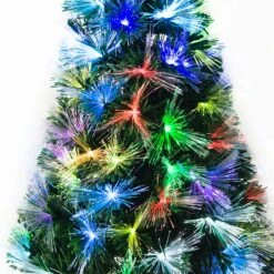 HomCom 4-ft Pre-Lit Leg Base Pine Full Green Artificial Christmas Tree With 130 Multicoloured Warm White LED Lights -Northlight Sales Store 330928608 AlternateImage4