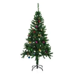 HomCom 6-ft Leg Base Full Green Artificial Christmas Tree