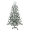 HomCom 5-ft Leg Base Full Flocked Green Artificial Christmas Tree -Northlight Sales Store 330928630 MainImage 001