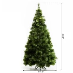 HomCom 6.8-ft Leg Base Spruce Full Green Artificial Christmas Tree -Northlight Sales Store 330928652 AlternateImage2