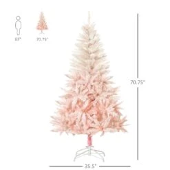 HomCom 6-ft Leg Base Spruce Full Pink Artificial Christmas Tree 9 HomCom 6-ft Leg Base Spruce Full Pink Artificial Christmas Tree -Northlight Sales Store 330928676 AlternateImage2