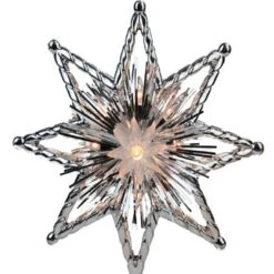 Northlight 8-in Silver And Grey Lighted Star Christmas Tree Topper -Northlight Sales Store 330933136 AlternateImage2