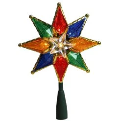 Northlight 8-in Multicolour 8-Point Star Christmas Tree Topper -Northlight Sales Store 330933139 AlternateImage2