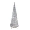 Northlight 6-ft Silver Tinsel Pre-Lit Artificial Christmas Tree With Warm White Lights -Northlight Sales Store 330933196 MainImage 001