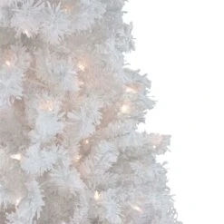 Northlight 6.5-ft Flocked White Spruce Pre-Lit Artificial Christmas Tree With Warm White Ligths -Northlight Sales Store 330933205 AlternateImage2