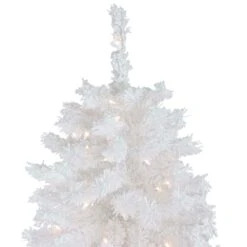 Northlight 6.5-ft Flocked White Spruce Pre-Lit Artificial Christmas Tree With Warm White Ligths -Northlight Sales Store 330933205 AlternateImage4