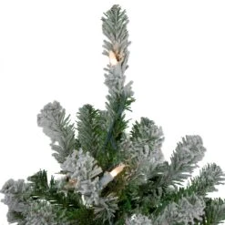 Northlight 7-ft Pencil Flocked Alpine Pre-Lit Artificial Christmas Tree With Warm White Lights -Northlight Sales Store 330933292 AlternateImage2