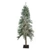Northlight 7-ft Pencil Flocked Alpine Pre-Lit Artificial Christmas Tree With Warm White Lights -Northlight Sales Store 330933292 MainImage 001