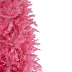 Northlight 7.5-ft Slim Pink Tinsel Pre-Lit Artificial Christmas Tree With Pink Lights -Northlight Sales Store 330933293 AlternateImage3