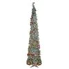 Northlight 6-ft Silver Tinsel Pop-Up And Pre-Lit Artificial Christmas Tree With Warm White Lights -Northlight Sales Store 330933306 MainImage 001 l