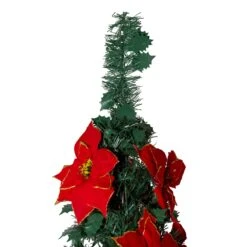 Northlight 6-ft Slim Pre-Lit Artificial Christmas Tree With Warm White Lights And Poinsettia Ornaments 9 Northlight 6-ft Slim Pre-Lit Artificial Christmas Tree With Warm White Lights And Poinsettia Ornaments -Northlight Sales Store 330933381 AlternateImage2