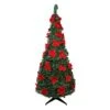 Northlight 6-ft Slim Pre-Lit Artificial Christmas Tree With Warm White Lights And Poinsettia Ornaments -Northlight Sales Store 330933381 MainImage 001