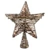 Northlight 11.5-in Brown Lighted Star Christmas Tree Topper With Warm White Lights