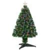 HomCom 2.5-ft Pre-Lit Full Green Artificial Christmas Tree With Sparkling Multicoloured Fibre Optic Lights -Northlight Sales Store 330951261 MainImage 001