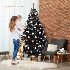 Costway 6-ft Black Artificial Halloween/Christmas Tree With Metal Stand 11 Costway 6-ft Black Artificial Halloween/Christmas Tree With Metal Stand -Northlight Sales Store 330960103 AlternateImage4