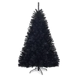 Costway 6-ft Black Artificial Halloween/Christmas Tree With Metal Stand