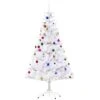 HomCom 4.9-ft Leg Base Full Rightside-Up White Artificial Christmas Tree -Northlight Sales Store 331003118 MainImage 001