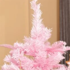 HomCom 6-ft Pink Leg Base Full Rightside-Up Artificial Christmas Tree -Northlight Sales Store 331003129 AlternateImage3