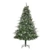 HomCom 6-ft Pine Tree Leg Base Full Rightside-Up Green Artificial Christmas Tree With Pinecones -Northlight Sales Store 331003141 MainImage 001