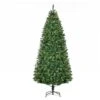 HomCom 7.5-ft Pre-Lit Leg Base Full Rightside-Up Green Artificial Christmas Tree With 450 Warm White LED Lights -Northlight Sales Store 331003146 MainImage 001