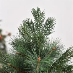 HomCom 5-ft Leg Base Full Rightside-Up Green Artificial Christmas Tree -Northlight Sales Store 331003147 AlternateImage4