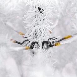 HomCom 7-ft Leg Base Full Rightside-Up White Artificial Christmas Tree -Northlight Sales Store 331003164 AlternateImage3