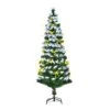 HomCom 6-ft Pre-Lit Leg Base Full Rightside-Up Green Artificial Christmas Tree With 210 White LED Lights -Northlight Sales Store 331003185 MainImage 001