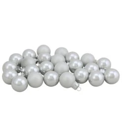 Northlight 24-Piece White 2-Finish Glass Christmas Ball Ornaments -Northlight Sales Store 331054255 AlternateImage2