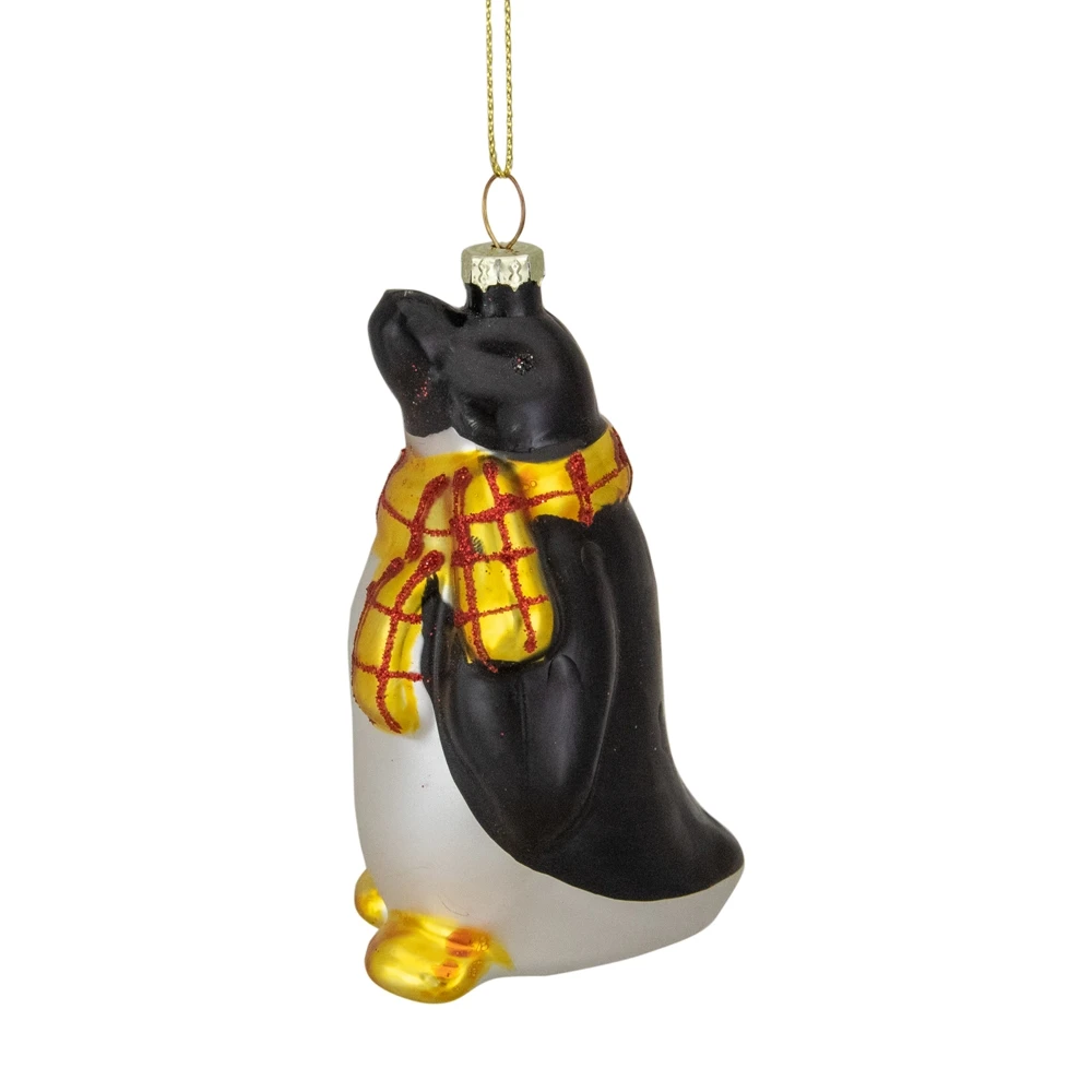 Northlight 3.75-in Black White And Yellow Glass Penguin Christmas Ornament 5 Northlight 3.75-in Black White And Yellow Glass Penguin Christmas Ornament - Image 3