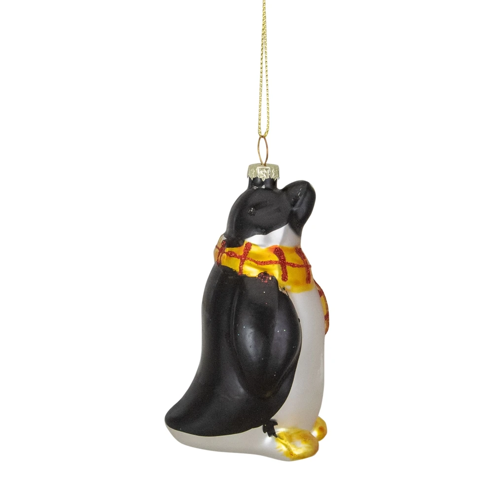 Northlight 3.75-in Black White And Yellow Glass Penguin Christmas Ornament 6 Northlight 3.75-in Black White And Yellow Glass Penguin Christmas Ornament - Image 4