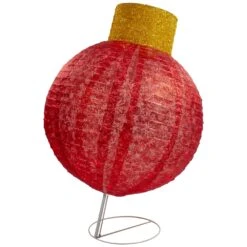 Northlight 38-in LED Lighted Twinkling Red Tinsel Ornament Outdoor Christmas Decoration -Northlight Sales Store 331054264 AlternateImage4