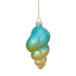 Northlight 4.25-in Blue And Pink Seashell Glass Christmas Ornament -Northlight Sales Store 331054267 AlternateImage4