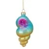 Northlight 4.25-in Blue And Pink Seashell Glass Christmas Ornament -Northlight Sales Store 331054267 MainImage 001