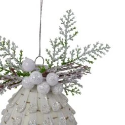Northlight 5-in Cedar And Berries White Finial Christmas Ornament -Northlight Sales Store 331054269 AlternateImage2