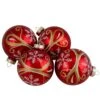 Northlight 4-Piece Glass Hanging Christmas Ball Ornaments