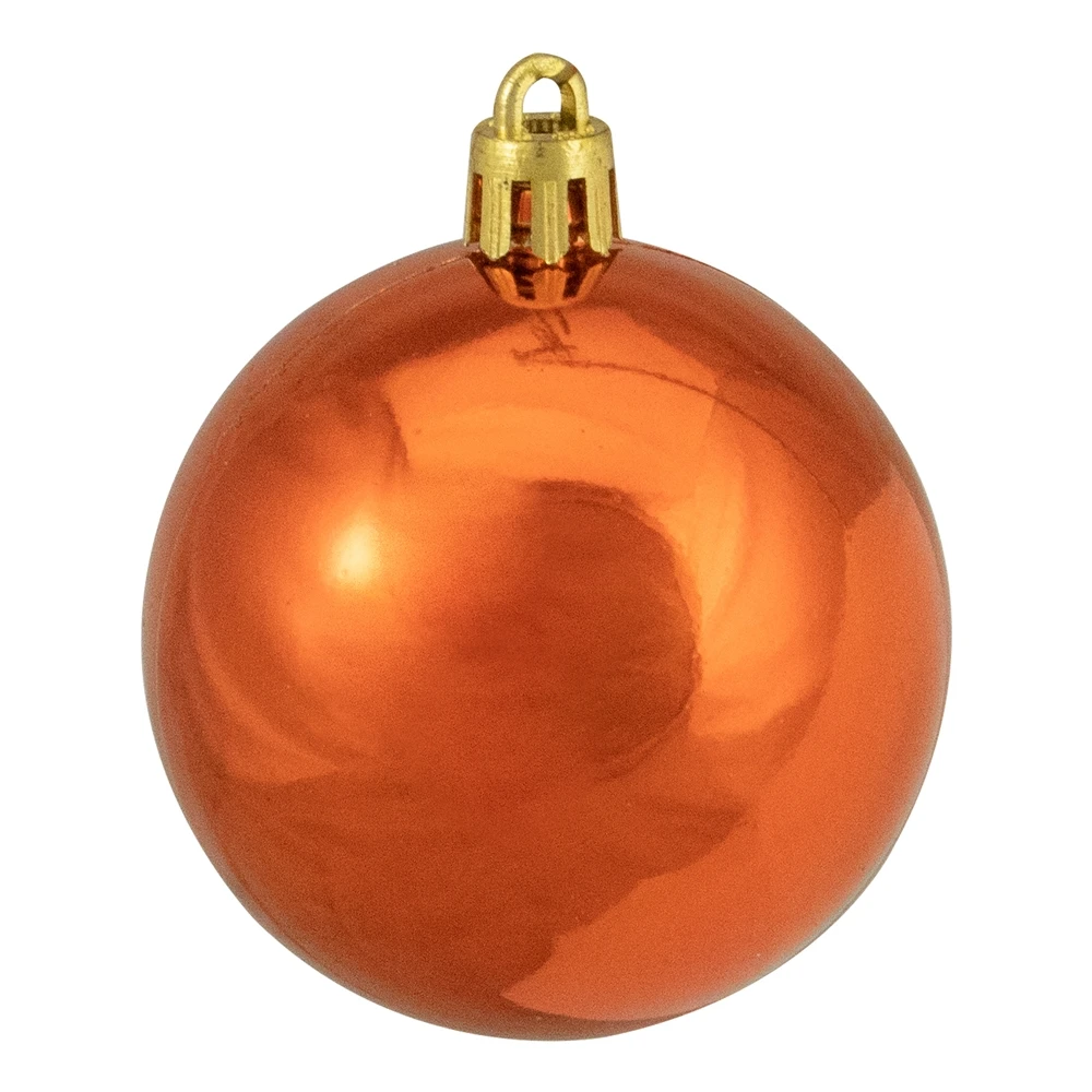 Northlight 24-Piece Orange Shatterproof 4-Finish Christmas Ball Ornaments 5 Northlight 24-Piece Orange Shatterproof 4-Finish Christmas Ball Ornaments - Image 4