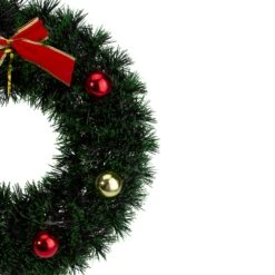 Northlight 17-in Green Tinsel Artificial Christmas Wreath With A Bow -Northlight Sales Store 331054315 AlternateImage2