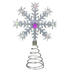Northlight 11-in LED Lighted Twinkling Snowflake Christmas Tree Topper
