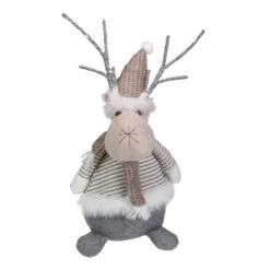 Northlight Sales Store 20 Northlight 18-in LED Lighted Brown And Grey Knit Reindeer Christmas Figure